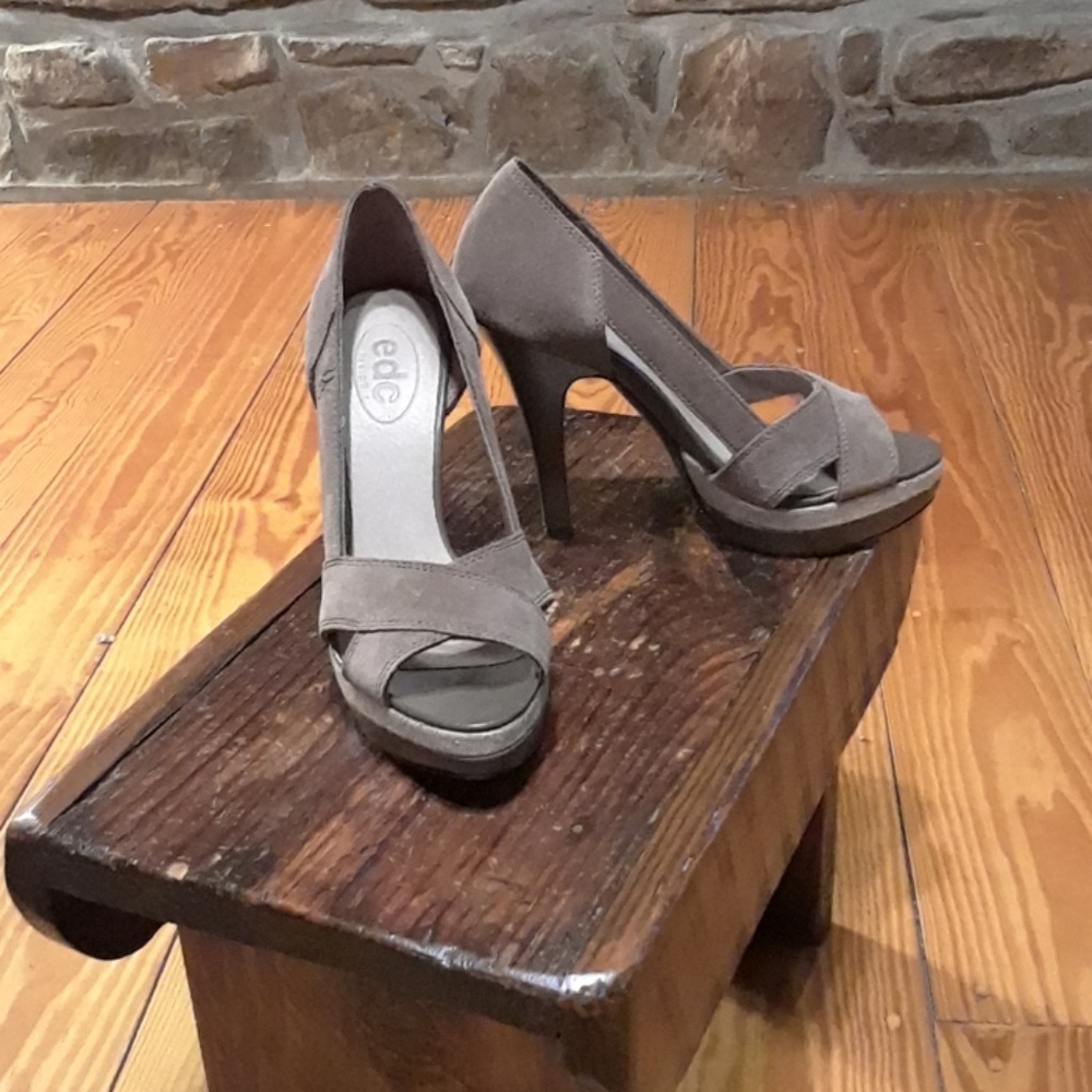 Tan Suede Heels by e.d.c. by Esprit